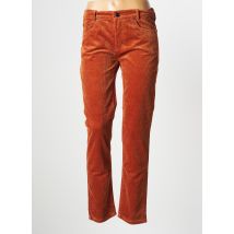 ANNA MONTANA - Pantalon slim marron en coton - Femme - Taille 38 - Modz