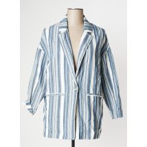 PAKO LITTO - Blazer bleu en coton - Femme - Taille 36 - Modz