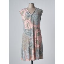 S.OLIVER - Robe mi-longue rose en polyester - Femme - Taille 42 - Modz