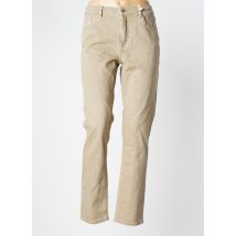 NAGEV - Pantalon slim beige en coton - Femme - Taille W34 - Modz
