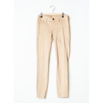 BENETTON - Pantalon droit beige en polyester - Femme - Taille 34 - Modz