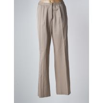 FRANCOISE F - Pantalon droit beige en coton - Femme - Taille 46 - Modz