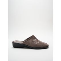 FARGEOT - Chaussons/Pantoufles gris en textile pour femme - Taille 39 - Modz