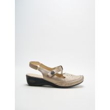 GEO-REINO - Sandales/Nu pieds beige en cuir pour femme - Taille 40 - Modz