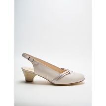 OMBELLE - Sandales/Nu pieds beige en cuir pour femme - Taille 40 - Modz