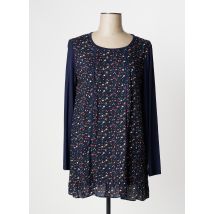 POUPEE CHIC - Tunique manches longues bleu en viscose - Femme - Taille 40 - Modz