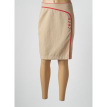 POUPEE CHIC - Jupe mi-longue beige en polyester - Femme - Taille 38 - Modz