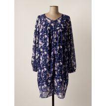 GRACE & MILA - Robe mi-longue bleu en polyester - Femme - Taille 40 - Modz