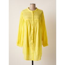 ESCANDELLE - Robe courte jaune en coton - Femme - Taille 38 - Modz