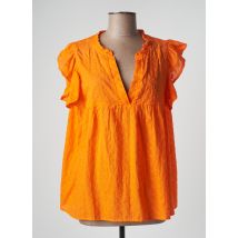 ESCANDELLE - Blouse orange en coton - Femme - Taille 40 - Modz