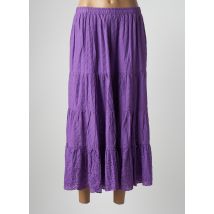 ESCANDELLE - Jupe longue violet en coton - Femme - Taille 36 - Modz