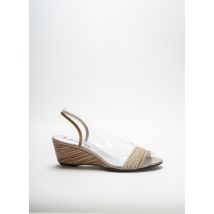 AZUREE - Sandales/Nu pieds beige en cuir pour femme - Taille 36 2/3 - Modz