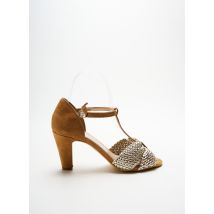 REQINS - Sandales/Nu pieds marron en cuir - Femme - Taille 36 - Modz