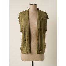 POLES - Gilet manches courtes vert en viscose - Femme - Taille 38 - Modz