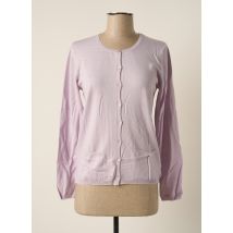 MONTAGUT - Gilet manches longues violet en merinos - Femme - Taille 36 - Modz