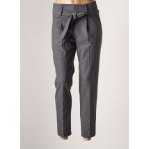 F.A.M. - Pantalon droit gris en polyester - Femme - Taille 38 - Modz