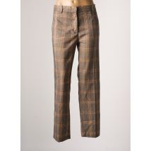 F.A.M. - Pantalon droit marron en polyester - Femme - Taille 40 - Modz