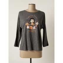 ADISHATZ - T-shirt gris en coton - Femme - Taille 34 - Modz