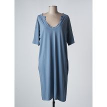 SANFASON - Robe mi-longue bleu en coton - Femme - Taille 36 - Modz