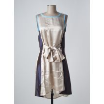 SANFASON - Robe mi-longue beige en acetate - Femme - Taille 38 - Modz