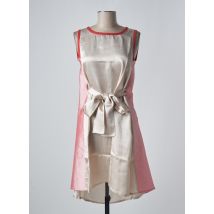 SANFASON - Robe mi-longue beige en cuppro - Femme - Taille 36 - Modz