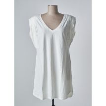 SANFASON - Tunique manches courtes blanc en coton - Femme - Taille 38 - Modz