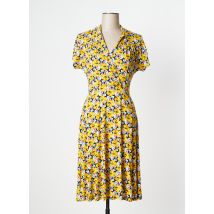 BLUTSGESCHWISTER - Robe mi-longue jaune en viscose - Femme - Taille 40 - Modz