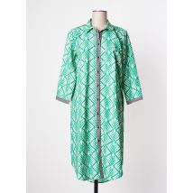 GEISHA - Robe mi-longue vert en coton pour femme - Taille 36 - Modz