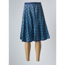 LALITA - Jupe mi-longue bleu en coton - Femme - Taille 38 - Modz