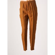 I.CODE (By IKKS) - Pantalon slim marron en microfibre - Femme - Taille 38 - Modz