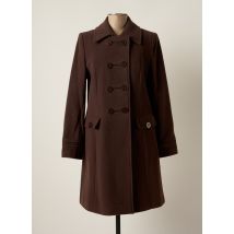 JEAN DELFIN - Manteau long marron en laine pour femme - Taille 42 - Modz