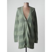 OLSEN - Gilet manches longues vert en coton - Femme - Taille 36 - Modz