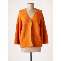 DIANE LAURY - Gilet manches longues orange en acrylique - Femme - Taille 38 - Modz