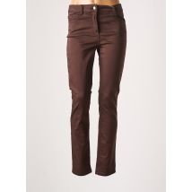 DIANE LAURY - Pantalon slim marron en coton - Femme - Taille 38 - Modz