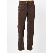 ZERRES - Pantalon slim marron en coton - Femme - Taille 48 - Modz