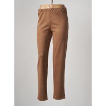 UNICA PLUS - Pantalon droit beige en polyester - Femme - Taille 38 - Modz