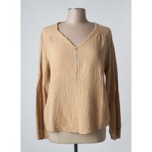 MADE IN ITALY - Top beige en coton - Femme - Taille TU - Modz