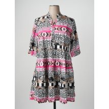 LEO & UGO - Robe mi-longue rose en viscose - Femme - Taille 48 - Modz