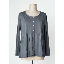 UNO PIU UNO - Blouse gris en coton - Femme - Taille 36 - Modz