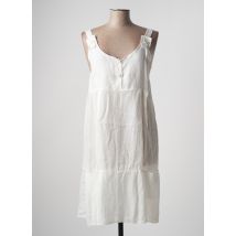 CREA CONCEPT - Robe mi-longue blanc en ramie - Femme - Taille 42 - Modz