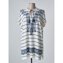 MARINA SPORT - Tunique manches courtes blanc en lin - Femme - Taille 42 - Modz