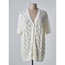 VOYAGE BY MARINA RINALDI - Gilet manches courtes beige en lin - Femme - Taille 42 - Modz