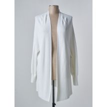 MARINA RINALDI - Gilet manches longues blanc en coton pour femme - Taille 42 - Modz