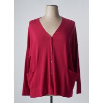 MARINA RINALDI - Gilet manches longues rose en laine - Femme - Taille 46 - Modz