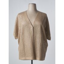 PERSONA BY MARINA RINALDI - Gilet manches courtes beige en acrylique - Femme - Taille 46 - Modz