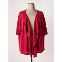PERSONA BY MARINA RINALDI - Gilet manches courtes rouge en lin - Femme - Taille 54 - Modz