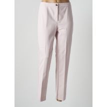 MARINA RINALDI - Pantalon slim rose en coton - Femme - Taille 42 - Modz