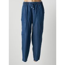 MARINA SPORT - Pantalon droit bleu en lyocell - Femme - Taille 42 - Modz