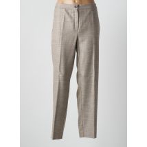 MARINA RINALDI - Pantalon slim marron en laine vierge - Femme - Taille 50 - Modz