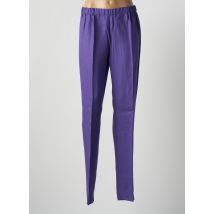MARINA RINALDI - Pantalon slim violet en lin - Femme - Taille 46 - Modz
